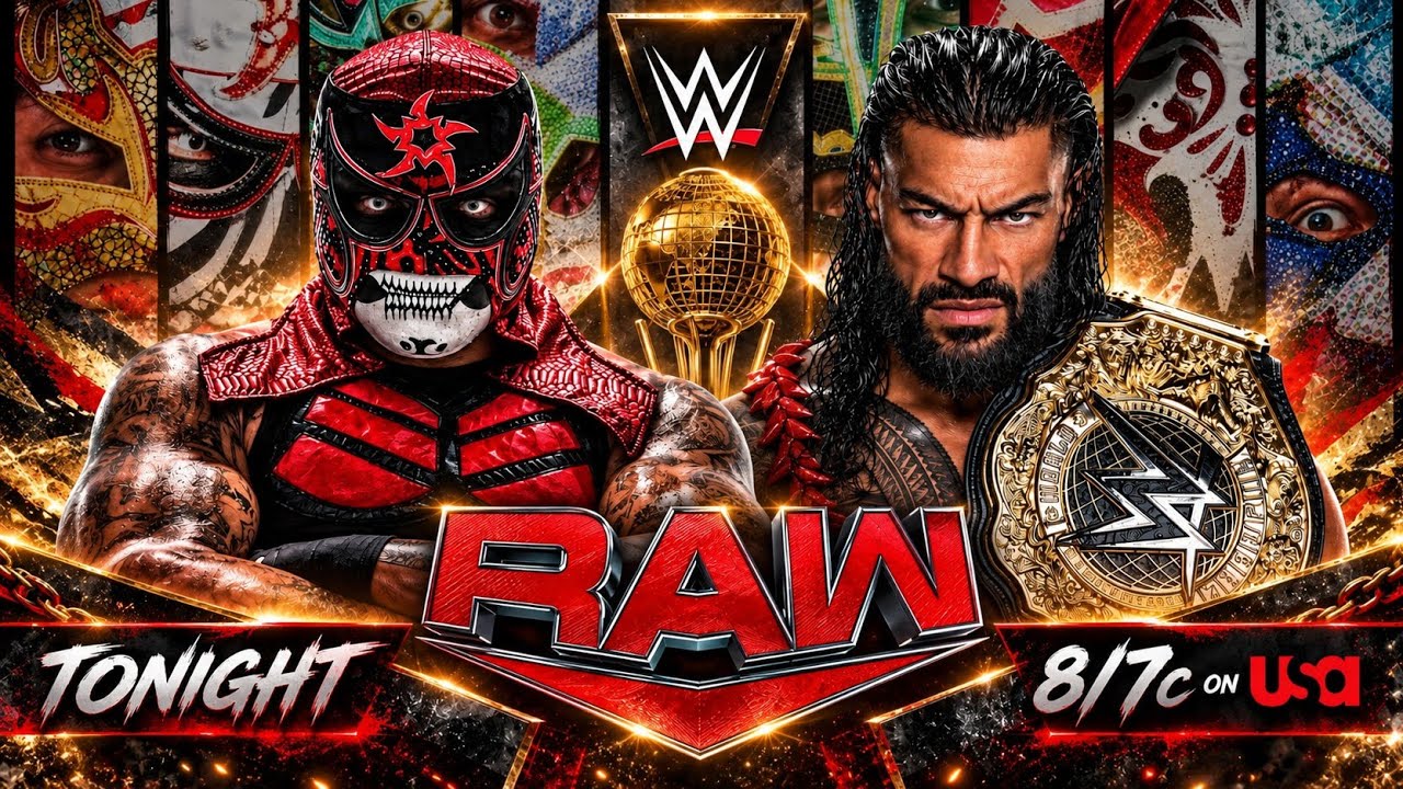 Roman Reigns (c) vs. Penta WWE Raw Netflix 