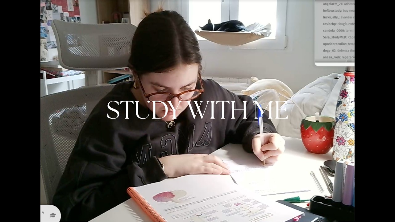 STUDY WITH ME 4 pomodoros 50'-10' (resubido de twitch)
