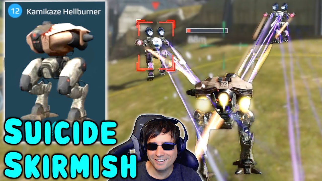 SUICIDE HELLBURNER VS HAWK Забавная перестрелка War Robots Геймплей WR