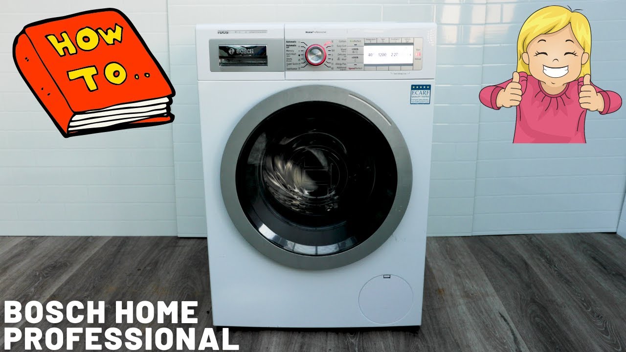 Демонстрация профессиональной стиральной машины Bosch Home