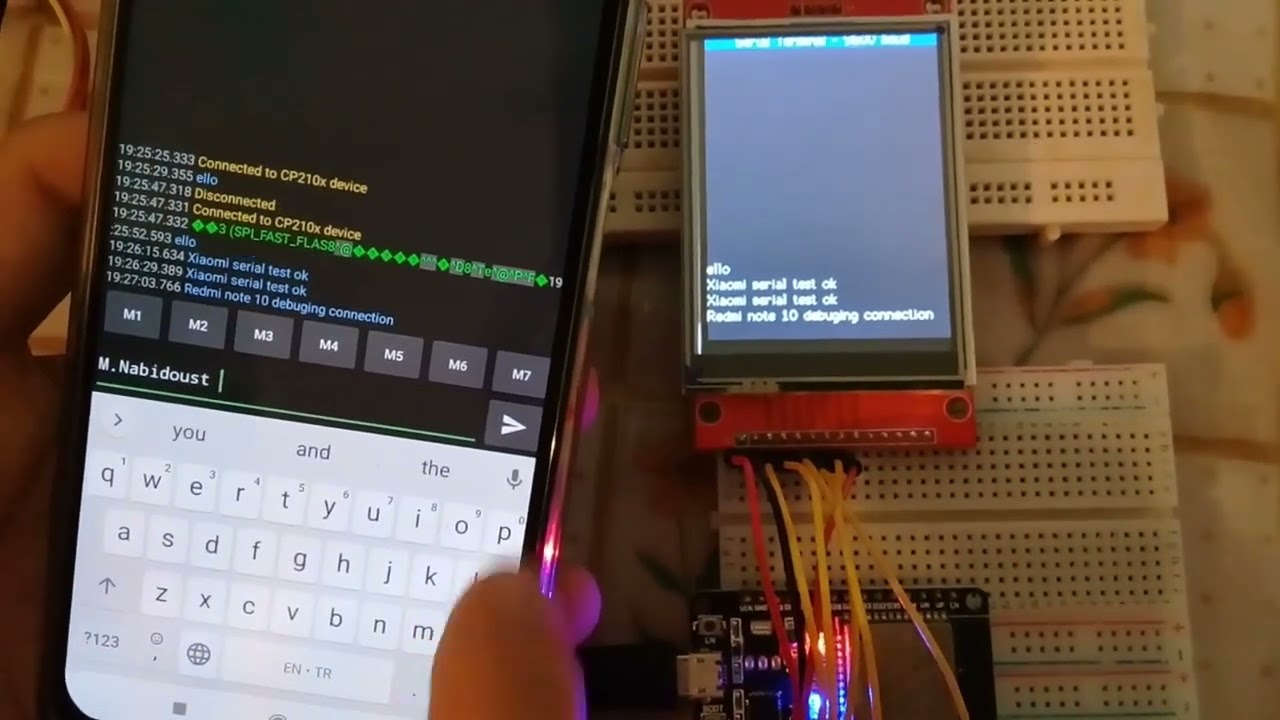 ESP32 and Connect LCD TFT and Response UART COM port. 