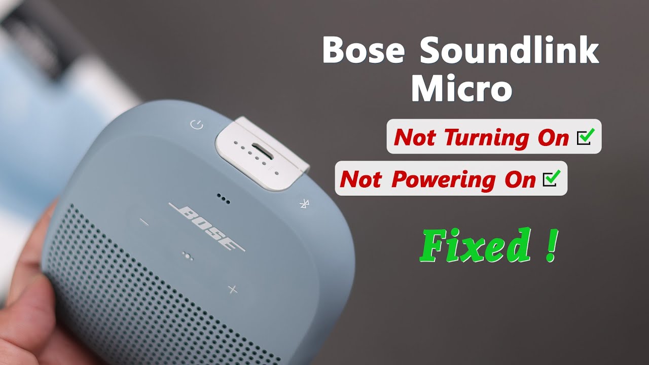 Bose Soundlink Micro: Not Turning On? - How to Fix!