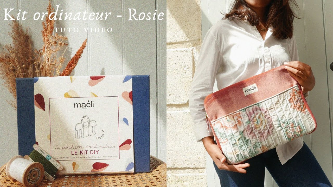 Tuto vidéo montage de la pochette ordinateur - Maéli