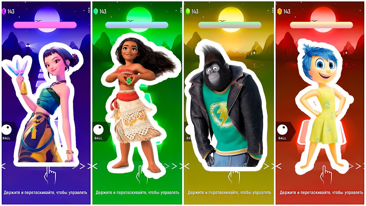 K Pop Demon Hunter VS Moana VS Sing vs Inside Out / Coffin dance / TILES HOP