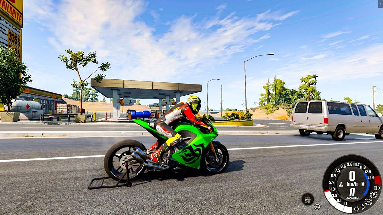 BeamNG Xtreme Moto Crash Compilation
