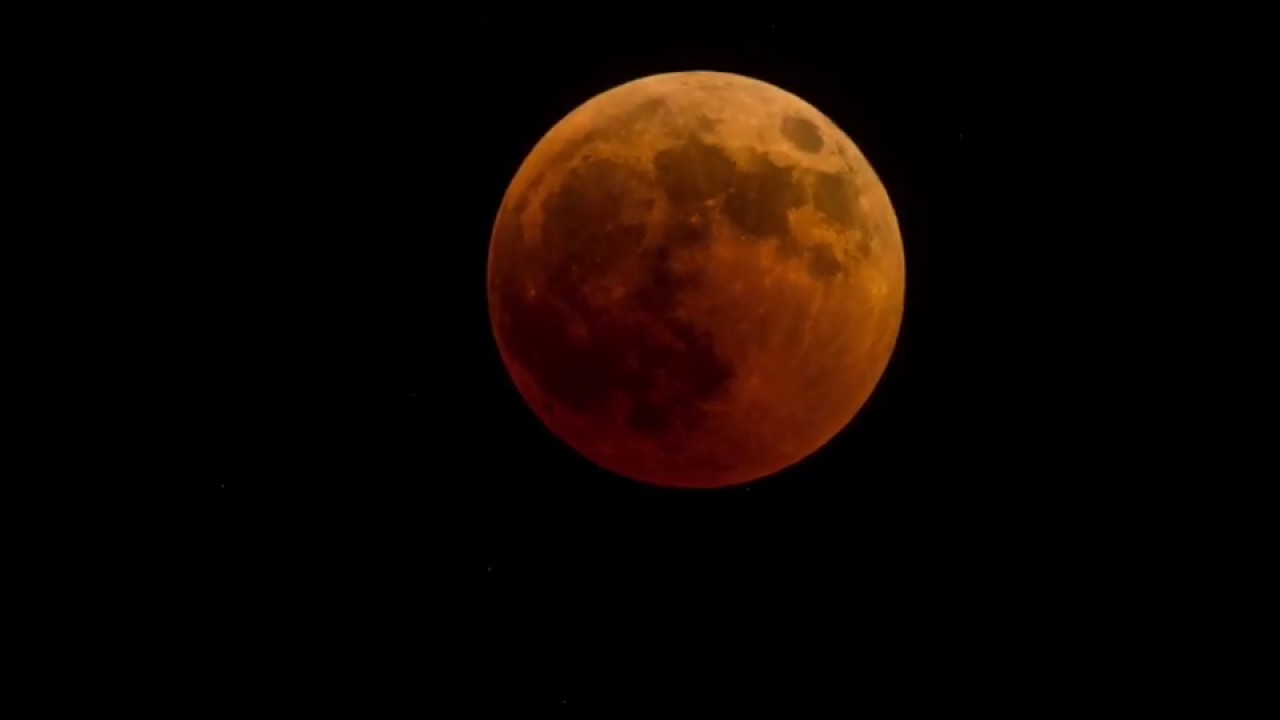Time lapse video of The longest total lunar eclipse of the century july 27 2018
