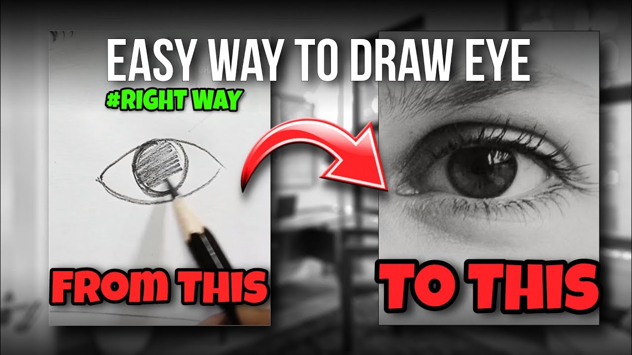 Right way to draw Eye || Realistic Eye drawing Tutorial in Hindi | How to draw eye | Eye kaise banae