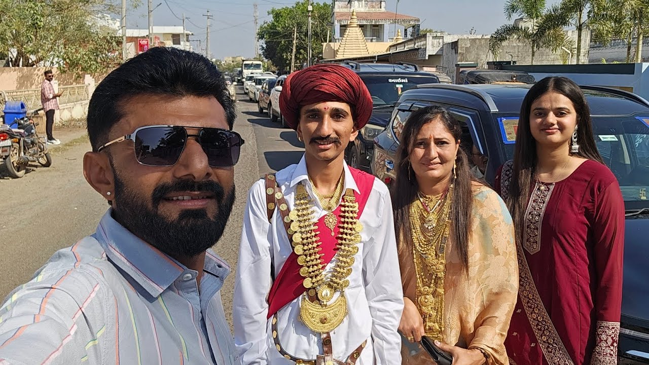 રાજ ભાઈ ની જાન માં ગાડીઓની લાબી લાઈન મોઢવાડા રાયા ફેમેલી બઘળાટી જ બોલે 