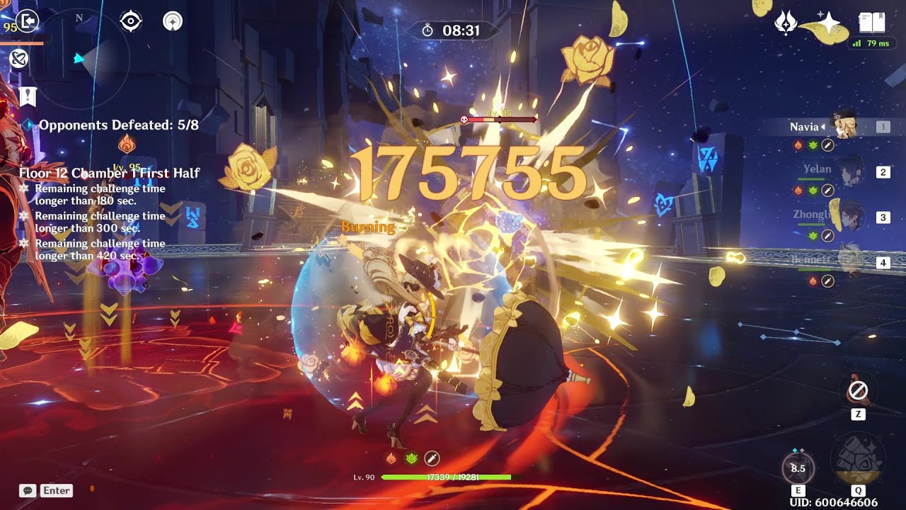 Navia Lv 1 Talent | Genshin Impact 4.2 Spiral Abyss Floor 12