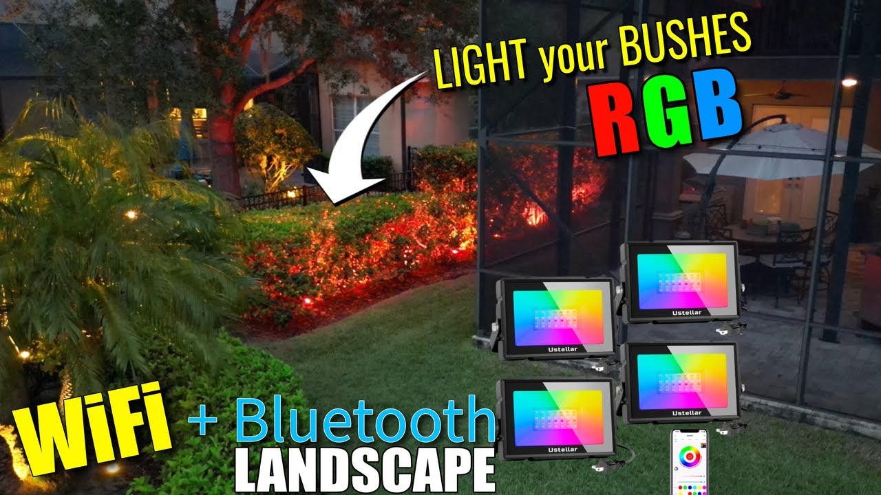 Ландшафтное освещение ваших кустов | RGB-освещение | Умные светодиодные ландшафтные светильники с...