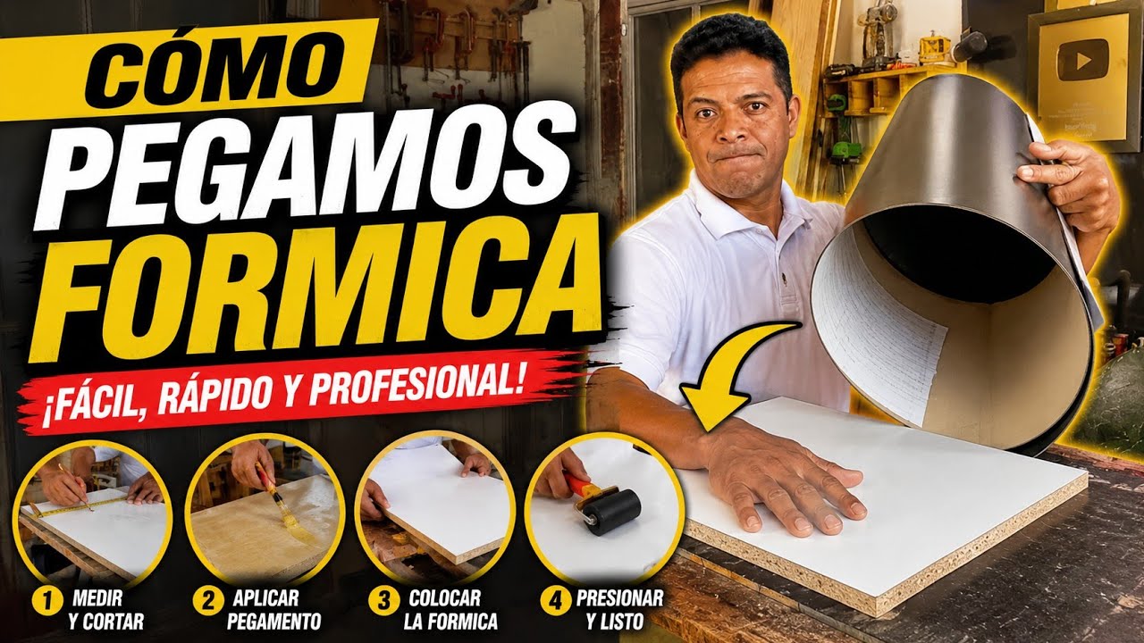 COMO CORTAR Y PEGAR FORMICA PASO A PASO #elmueblemoderno