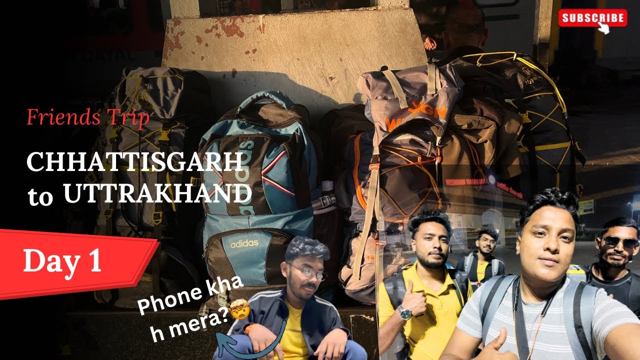 Uttrakhand Trip With Bros😎|| First Day Hi Vicky Ka Phone Hua Chori🤯😱||UK Trip Ep:1🌸#travel #ytviral 