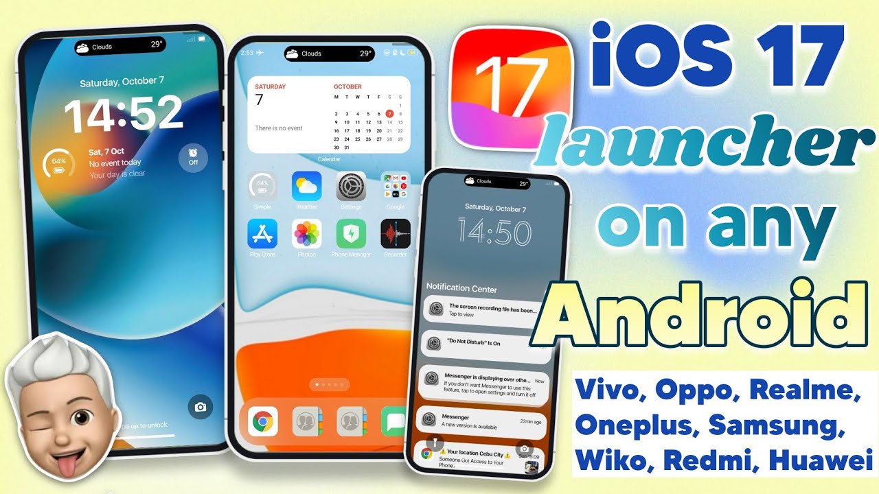 Настройте Android в стиле iOS с помощью главного экрана iOS, экрана блокировки, динамического ост...