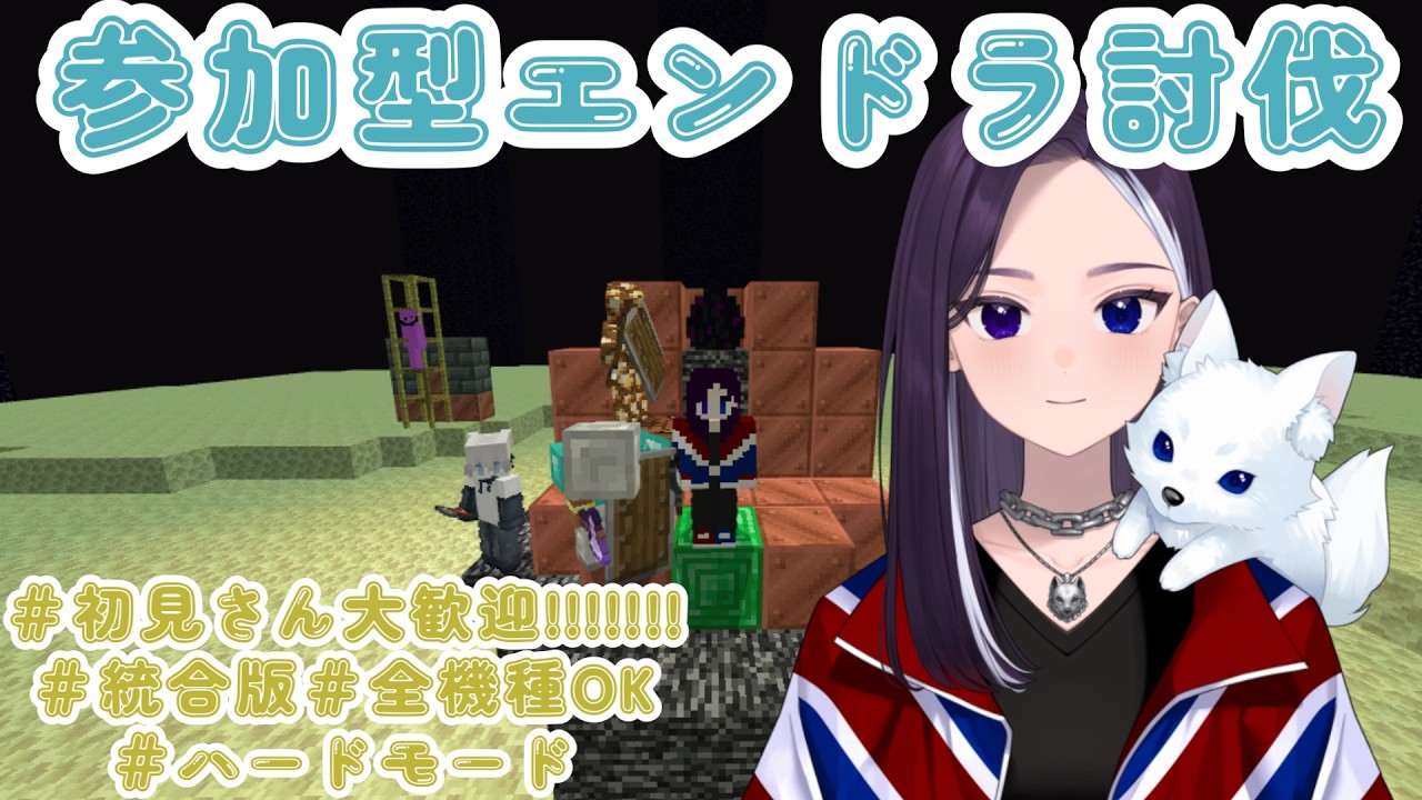 【参加型】冬だ！！寒いだ！！！エンドラ討伐だ！！！！ #初見さん大歓迎  #マイクラ 【LiccaLin/#VTuber】