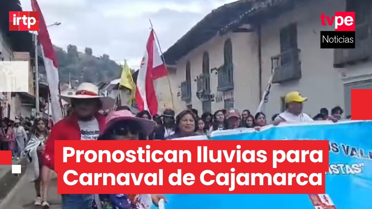 Senamhi alerta lluvias fuertes durante el Carnaval de Cajamarca este fin de semana