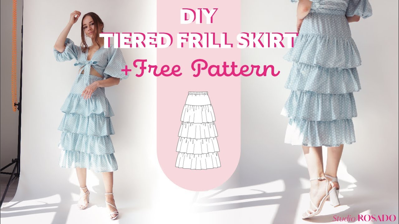 DIY Tiered Frill Midi Skirt | Beginner Friendly Sewing Tutorial with Free Pattern | Penelope Skirt