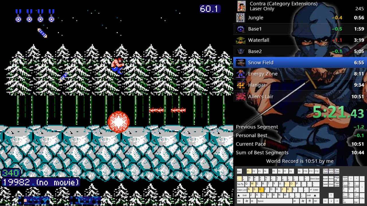 Contra （Laser Only）World Record in：10′48″  by：NalanWater