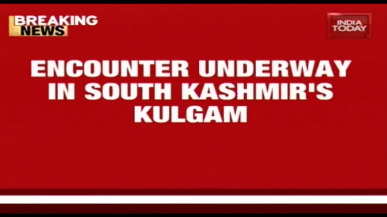 Encounter Between Security Forces And Trapped Terrorists In South Kashmir's Kulgam