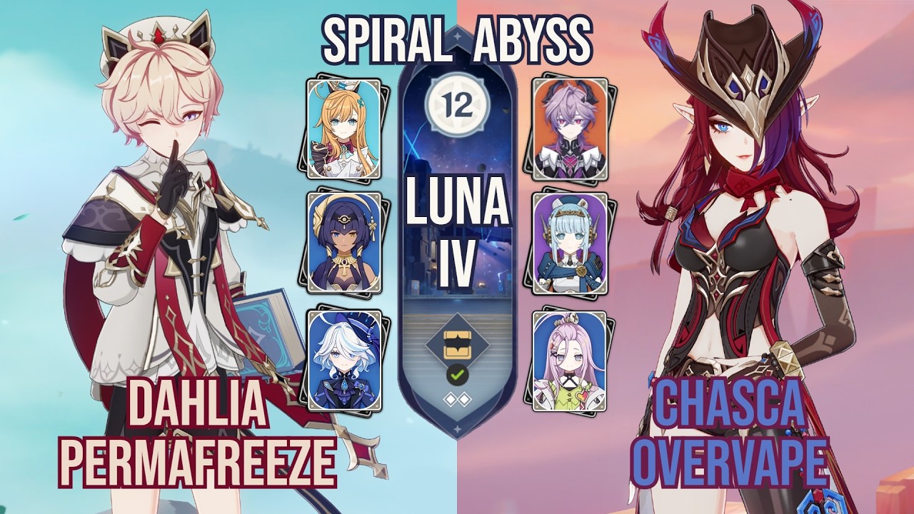 Dahlia Permafreeze x Chasca Overvape | Spiral Abyss 6.3 / Luna IV | Genshin Impact