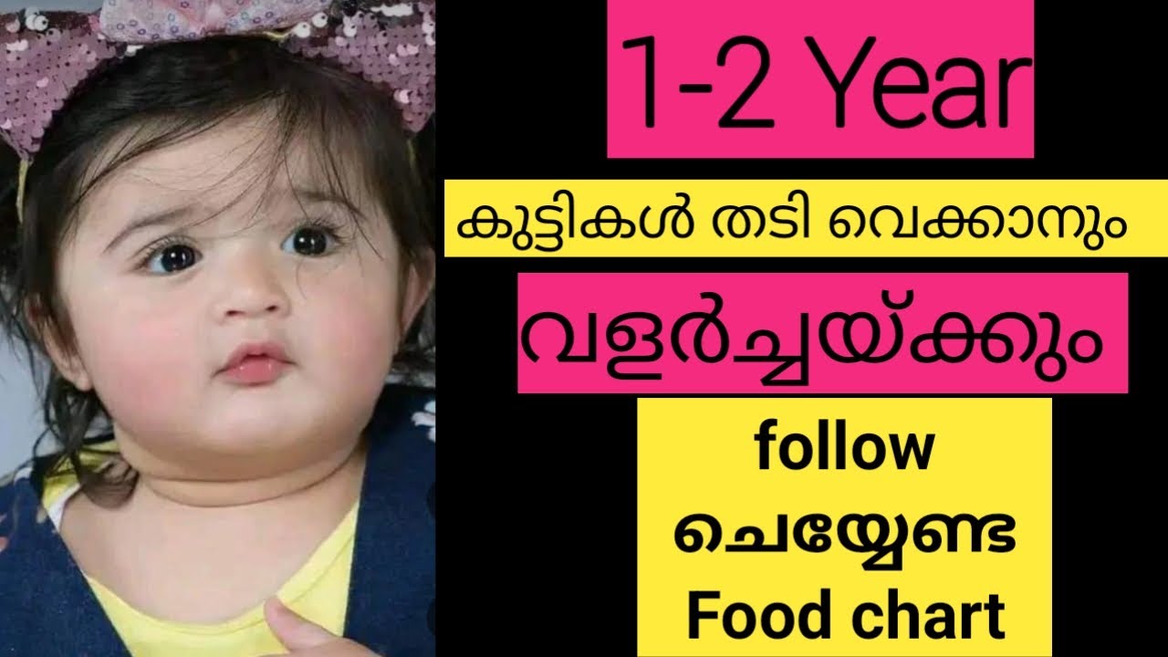 1-2 വയസ്സുള്ള കുഞ്ഞുങ്ങളുടെ Breakfast, Lunch,Dinner| One Year Baby Food Chart Malayalam|DIET PLAN