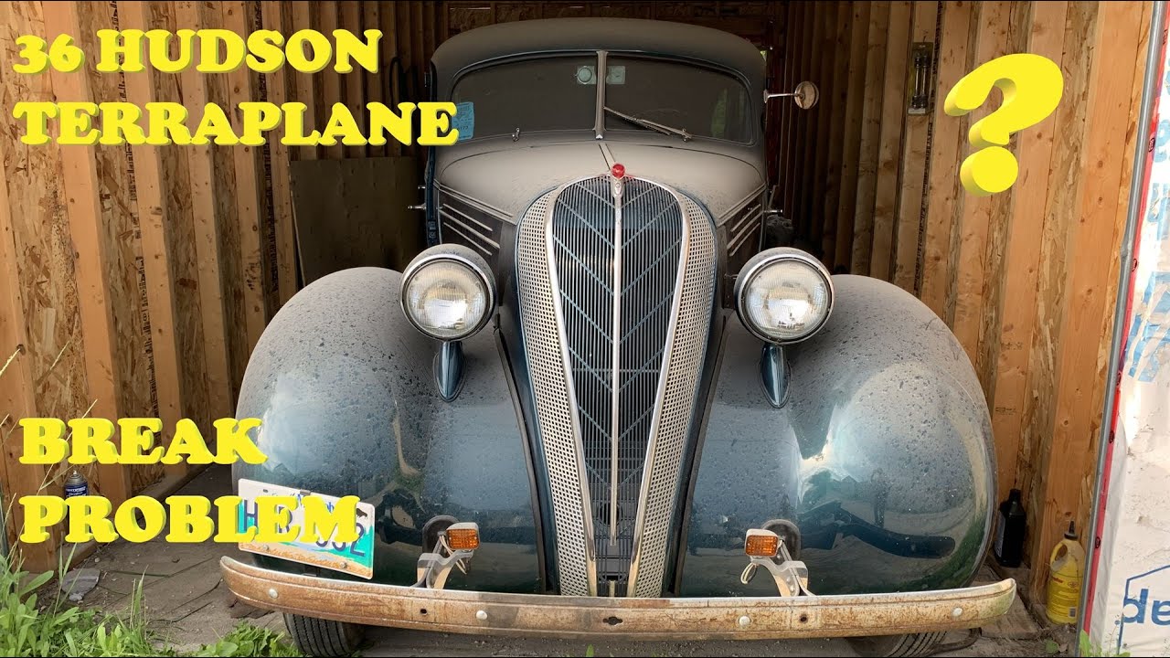 1936 Hudson Terraplane Fixing Breaks.  Flathead Ford Powered.