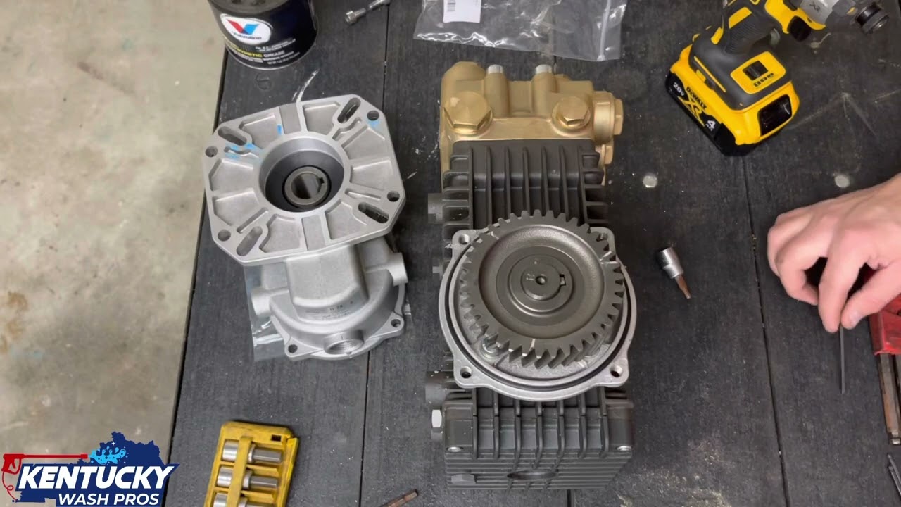 How to install a gearbox onto a pressure wash pump