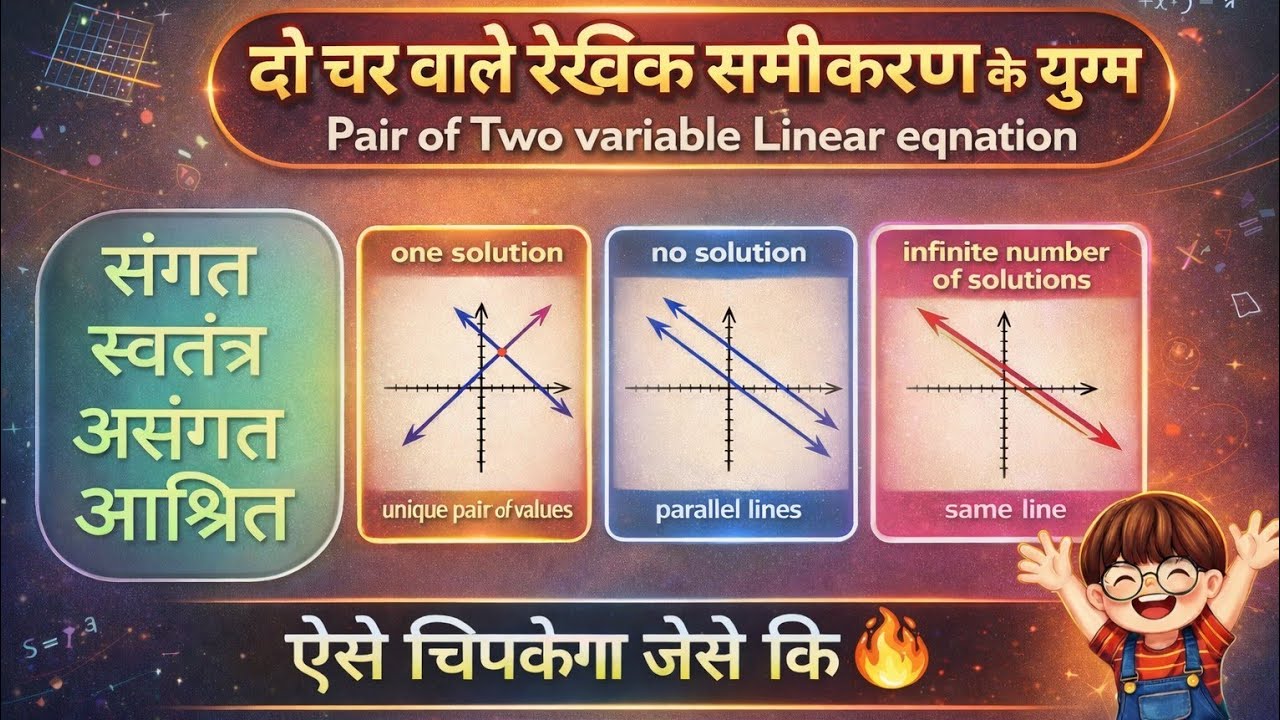 संगत / असंगत / आश्रित / स्वतंत्र समीकरण निकाय(  consistent / Inconsistent )