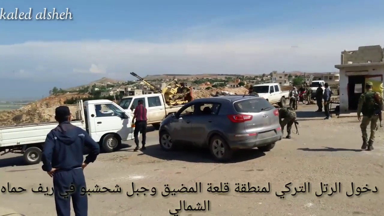 دخول الرتل الاستطلاع التركي الى قلعة المضيق وجبل شحشبو في ريف حماه