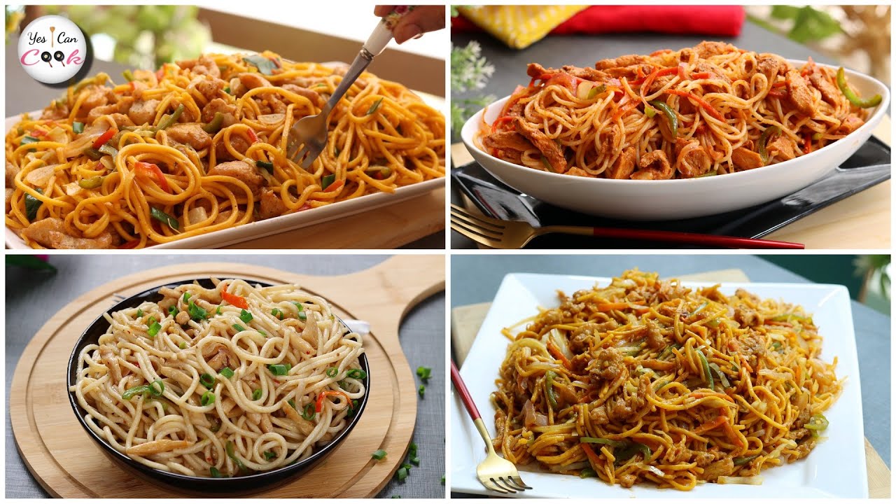 4 Restaurant Style Chowmein & Spaghetti Recipes (Ramadan Special) by Yes I Can Cook