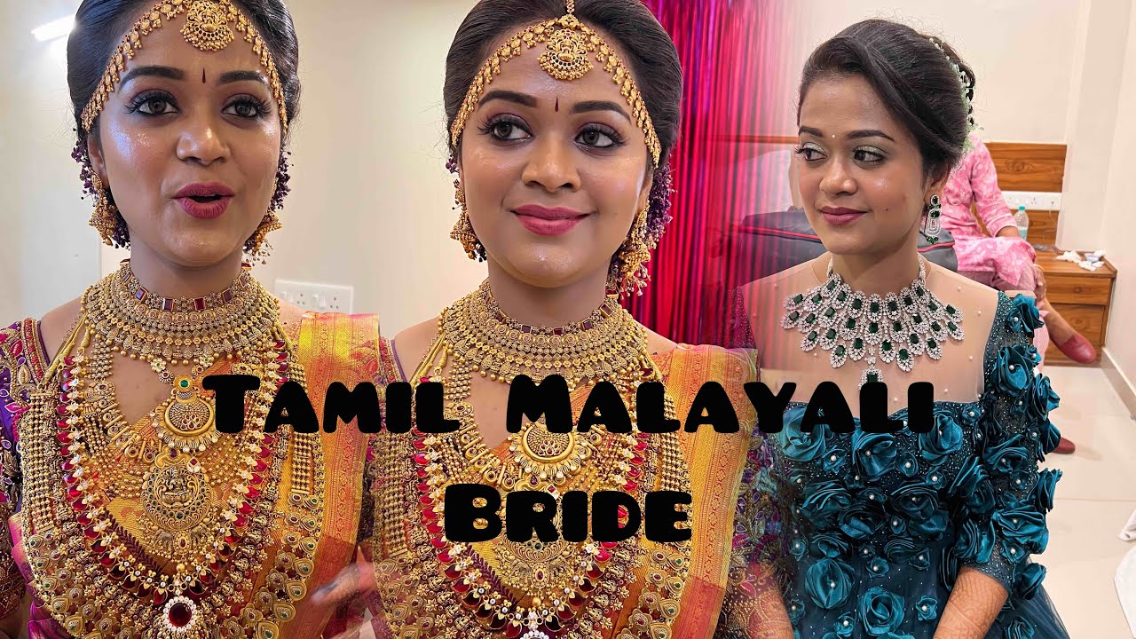 Tamil Nadu Malayali bride/bridal makeover/latest gold jewellery pattern