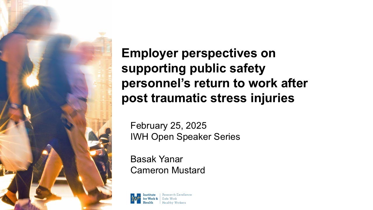 Employer perspectives on public safety personnel’s return to work after post-traumatic injuries