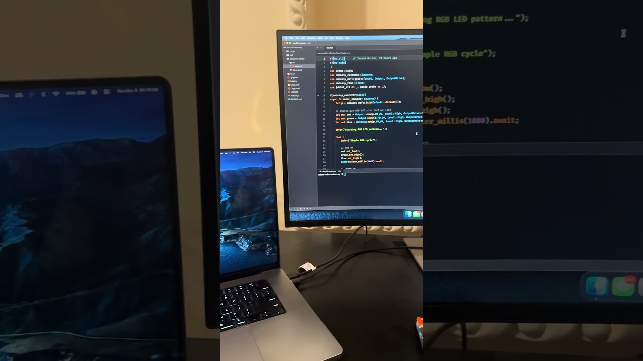 Blinky using Embassy Rust on XIAO BLE #asyncrust #embeddedrust #nrf52840 #rustlang #rusttutorial