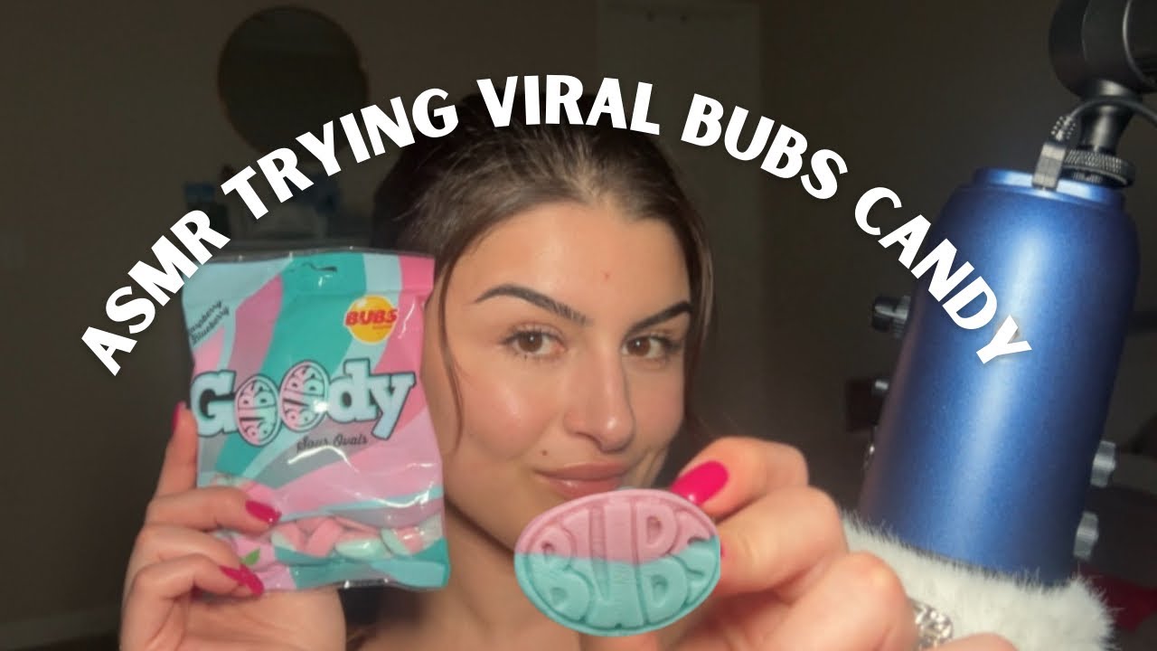 ASMR TRYING THE VIRAL BUBS CANDY