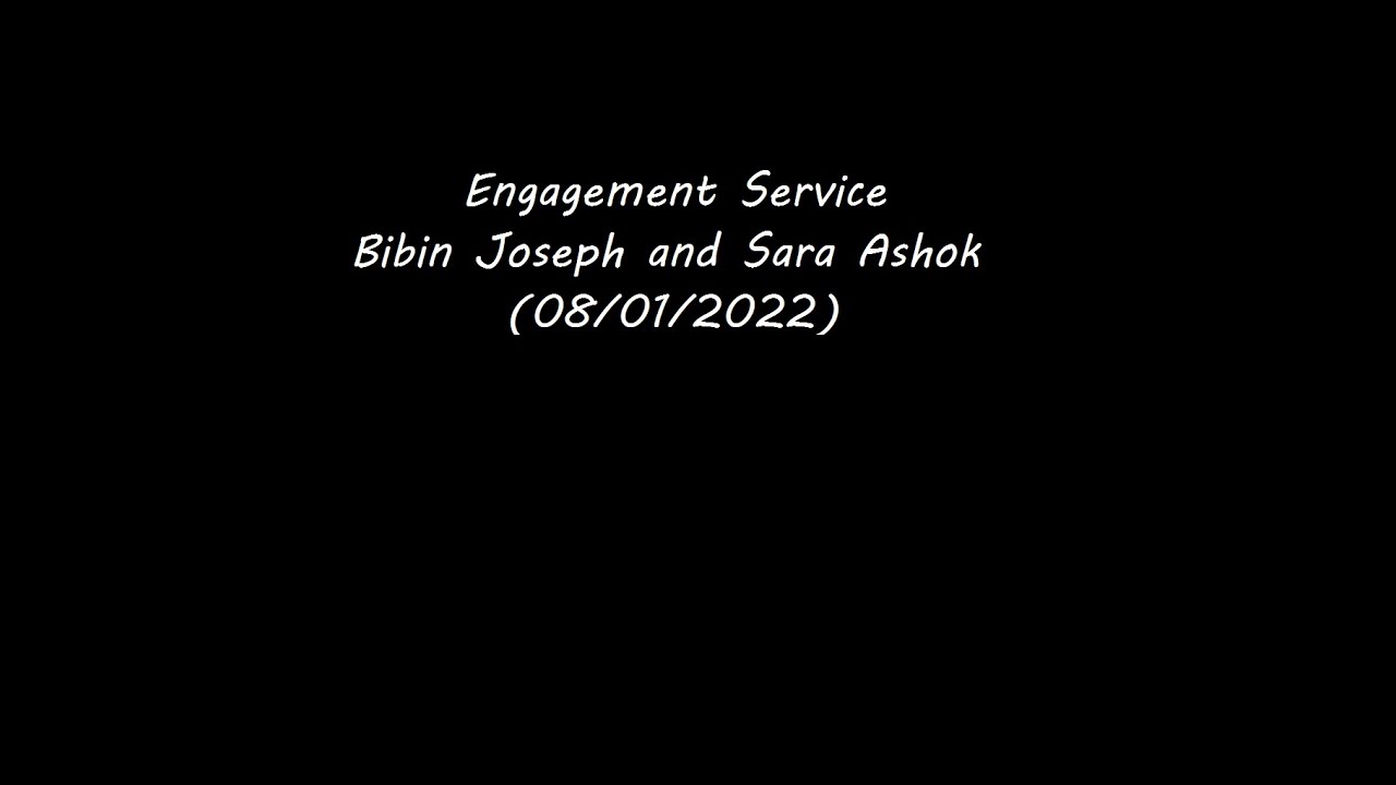 India Pentecostal Church of God Hebron , Cochin - Engagement Service of Bibin Joseph & Sara Ashok