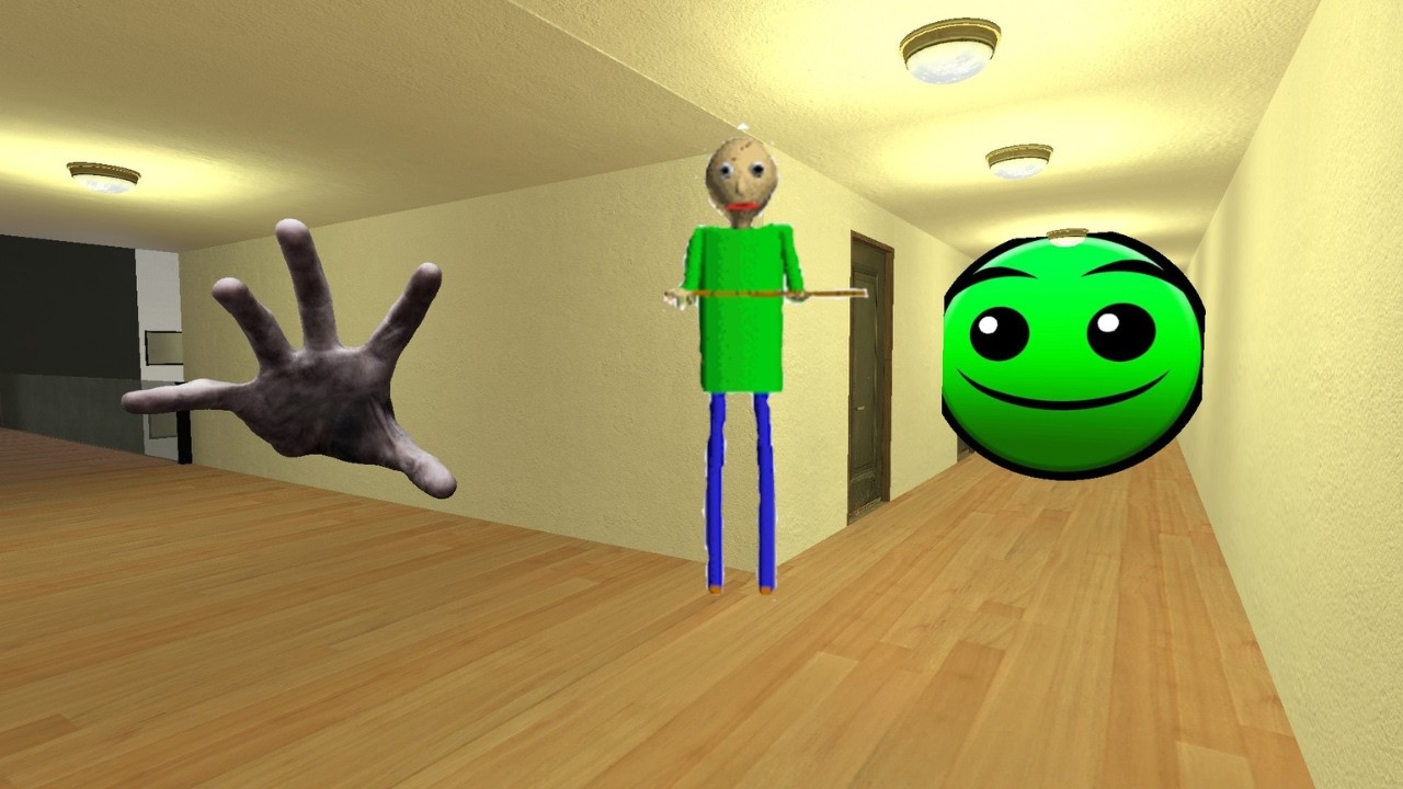 Baldi and Fire in the Hole in One Game?! | Garry's Mod Gameplay#Nextbots_#Garry's world 200k
