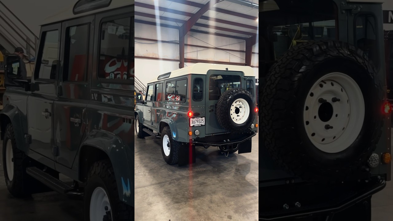 Klasyczny Land Rover Defender 110 marki HIMALAYA z nowym silnikiem GM LS3 #landroverdefender