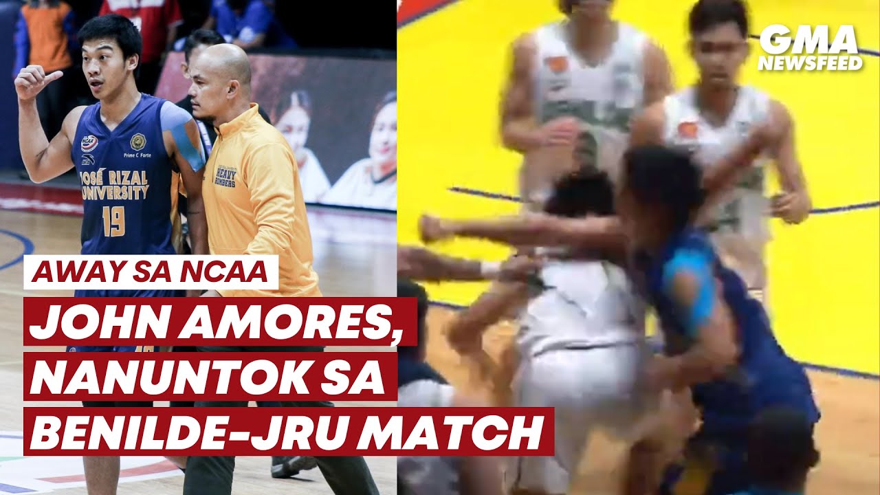 Away sa NCAA - John Amores, nanuntok sa Benilde-JRU match | GMA News Feed