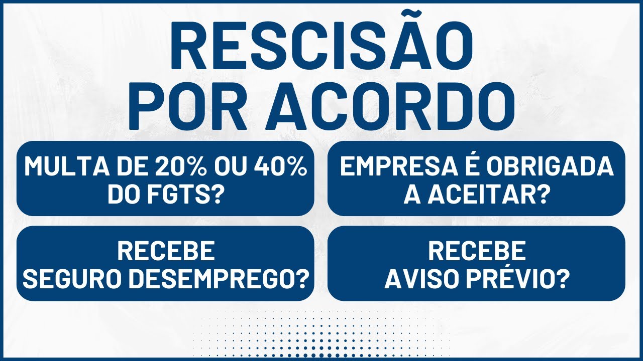 Rescis&atilde;o Trabalhista por Acordo | Como funciona?