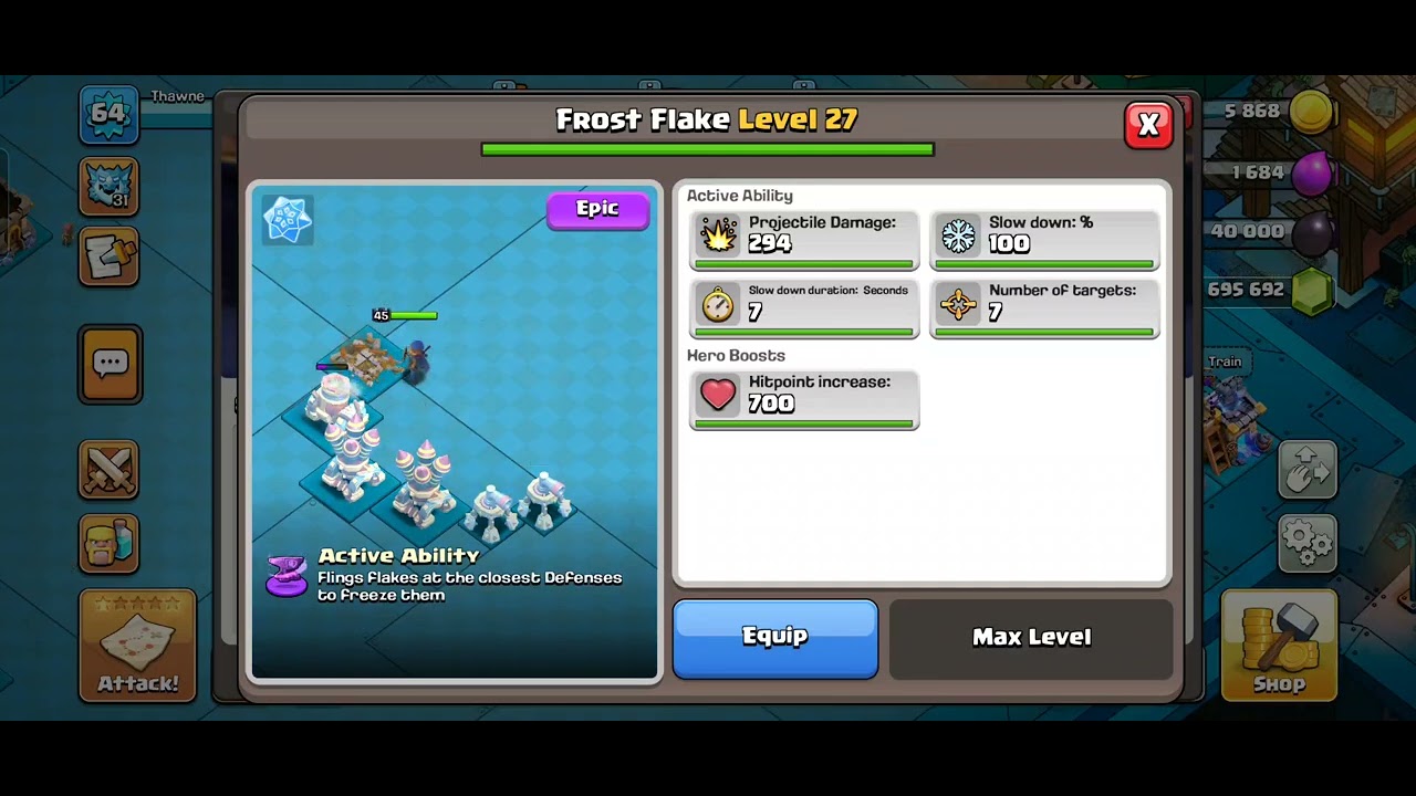 Frost Flakes Equipment