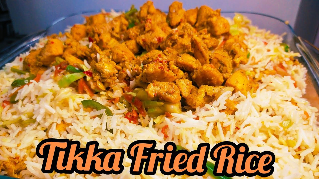 Chicken Tikka Fried Rice Recipe / BBQ style Fried Rice