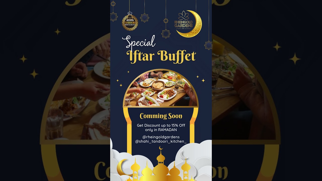 Experience the spirit of Ramadan with our Grand Iftar Buffet