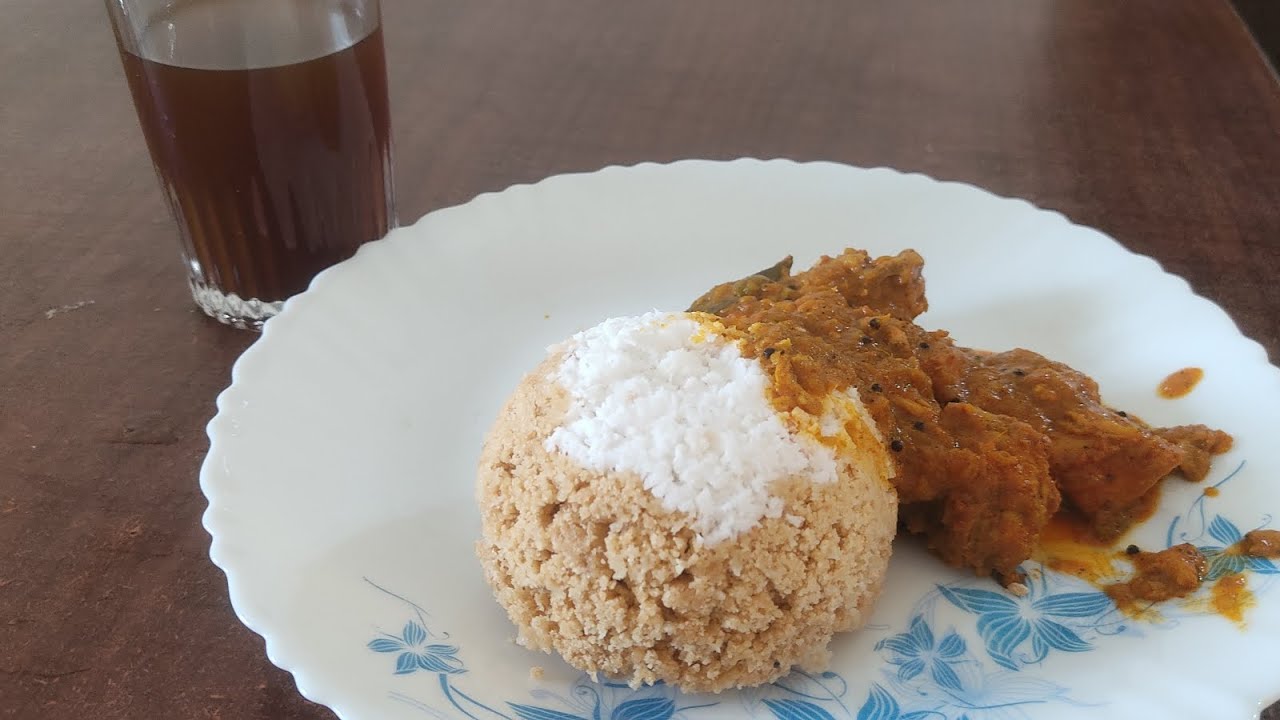 Puttu and Chicken🍛| പുട്ടും ചിക്കനും|#chicken