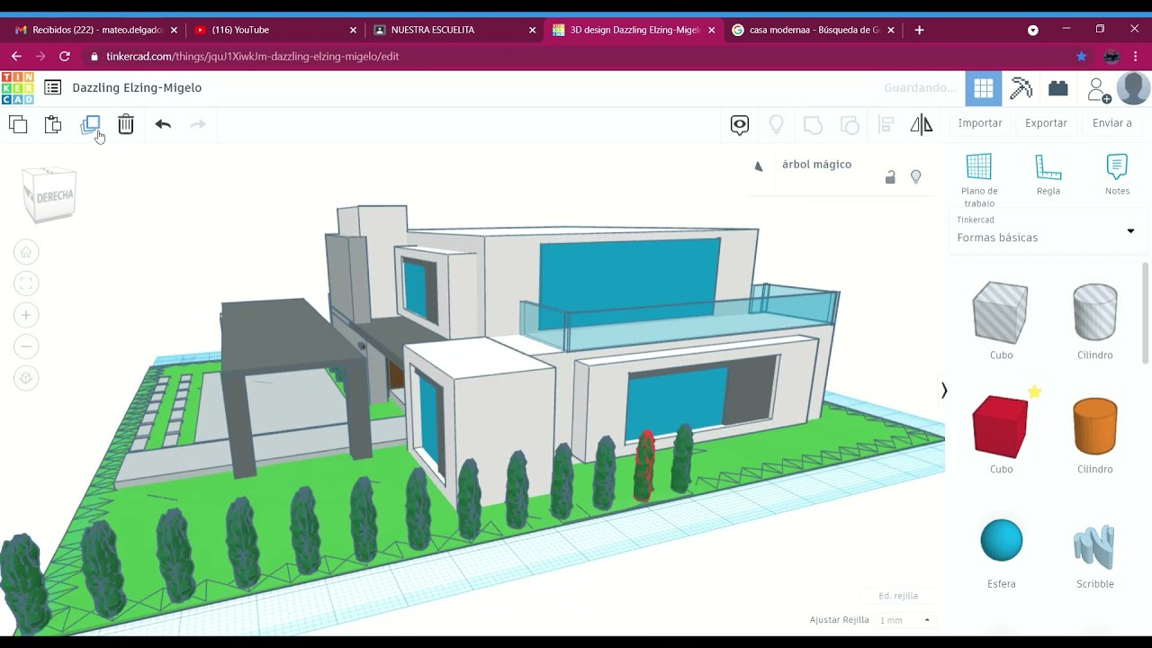 Armando una mansión en tinkercad