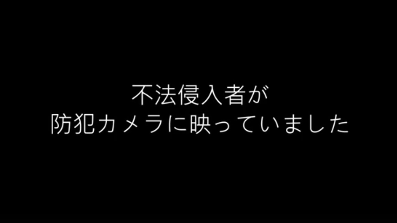 ついにカメラがとらえた不法侵入者!!