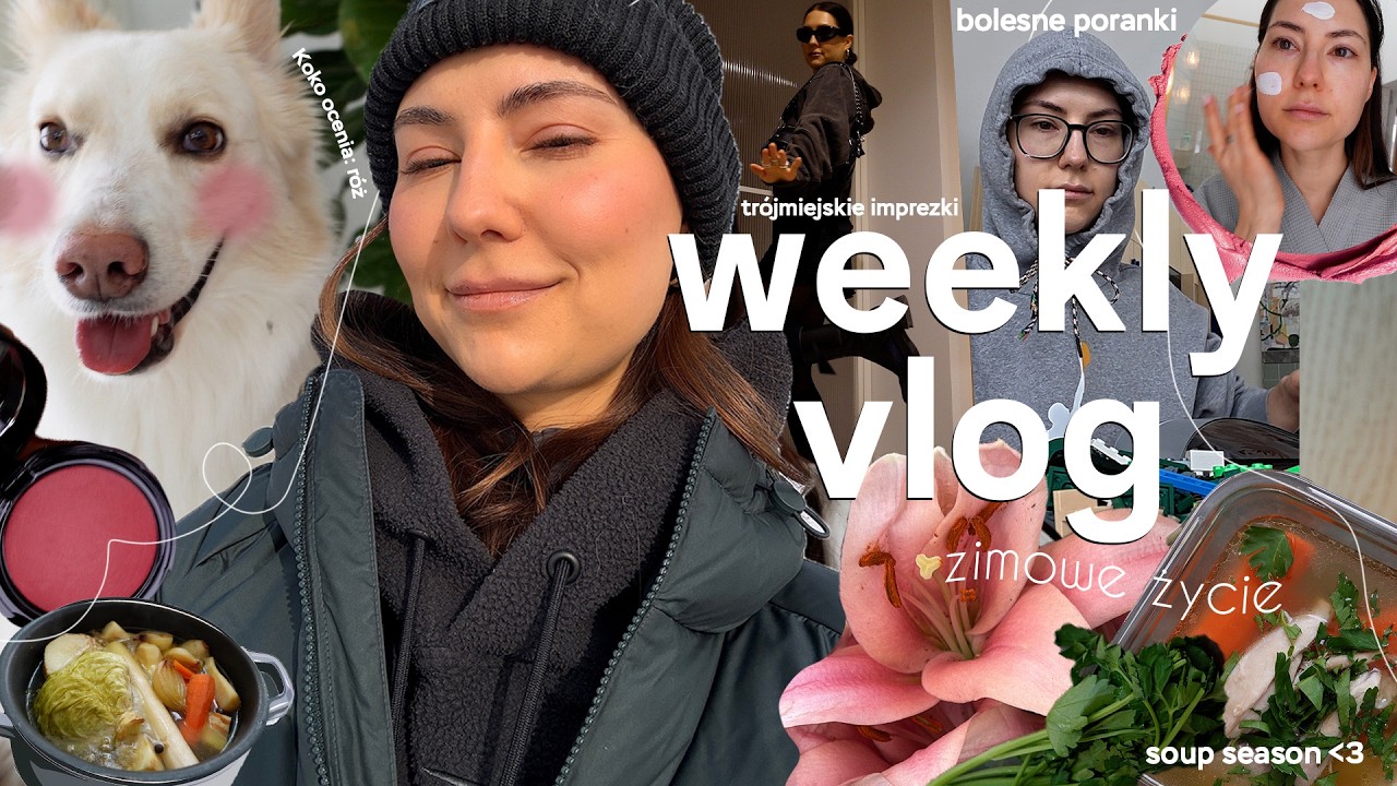 WEEKLY VLOG🐶// ziemniaki czy makaron🍲 / poszukiwania różu / imprezowanie po 30 / seriale na zimę❄︎