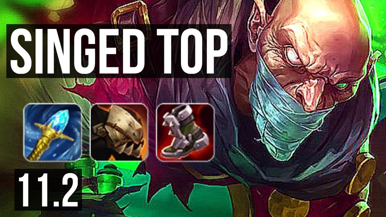 SINGED vs HEIMERDINGER (TOP) | 4/1/9, 1900+ games, 1.1M mastery | NA Diamond | v11.2