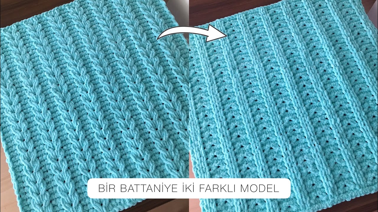 Alize Puffy ile Başak Modelli Bebek Battaniyesi Yapımı | Crochet Wheat Blanket