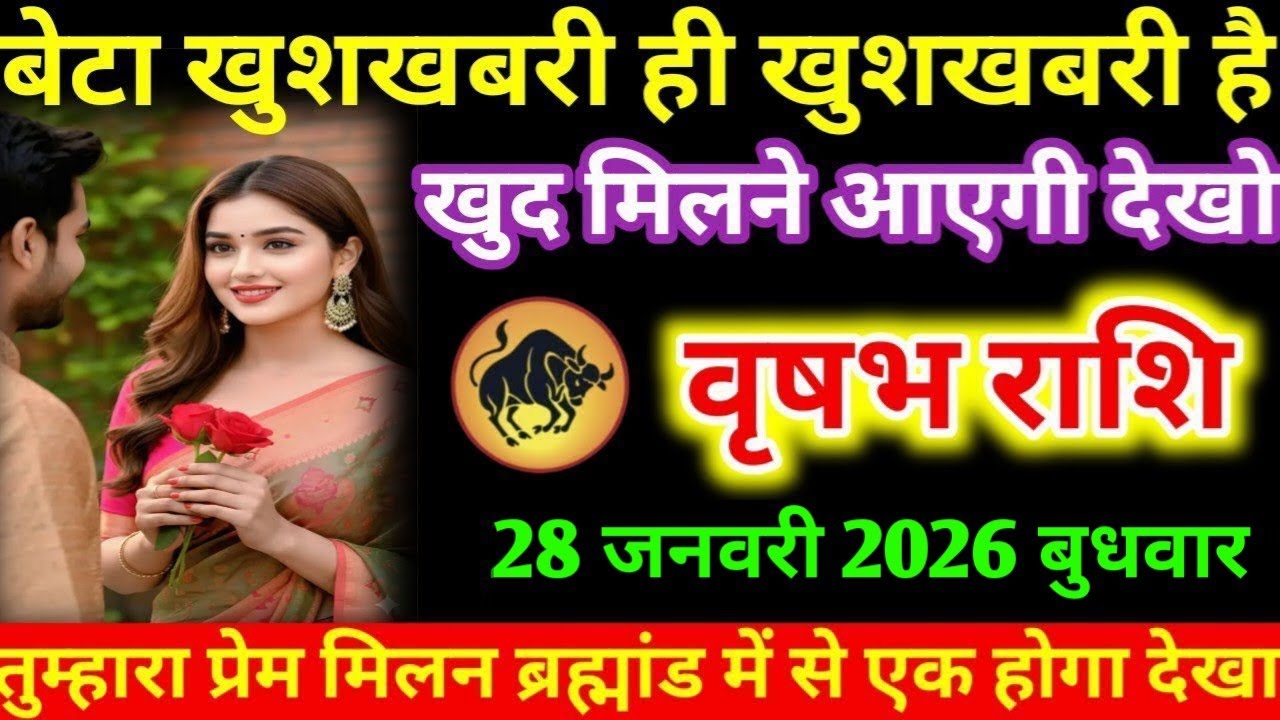 #वृषभ बेटा खुशखबरी ही खुशखबरी है खुद मिलने आएगी देखो  वृषभ राशि