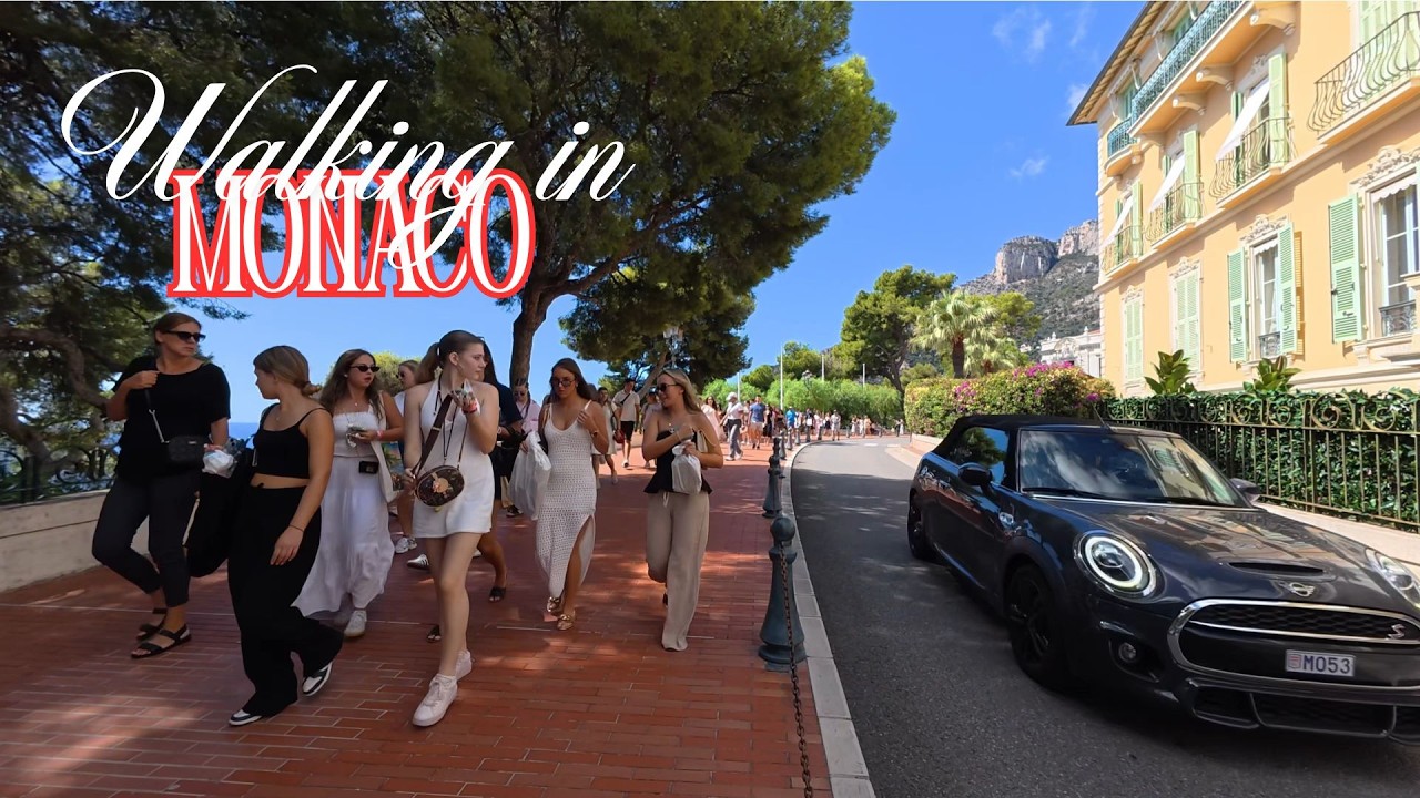 🇲🇨 Monaco City walking tour Prince's Palace of Monaco , Cathédrale de Monaco , Monaco panoramic view