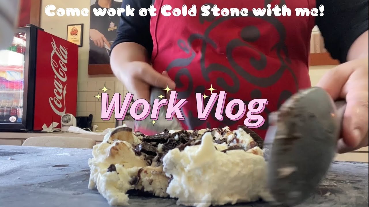 work vlog #2 // saturday shift at cold stone creamery ✨ ASMR ✨